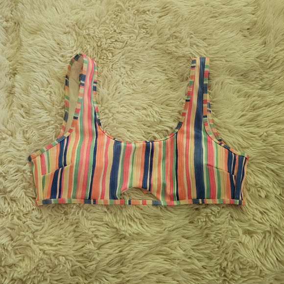 No Boundaries Other - No Boundaries Multicolor Striped Bikini Top